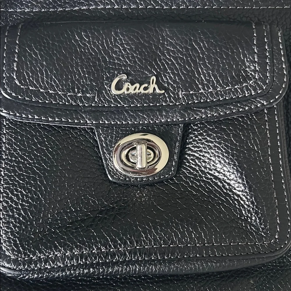 Coach Black Crossbody Bag with Silver Hardware - Picture 6 of 7
